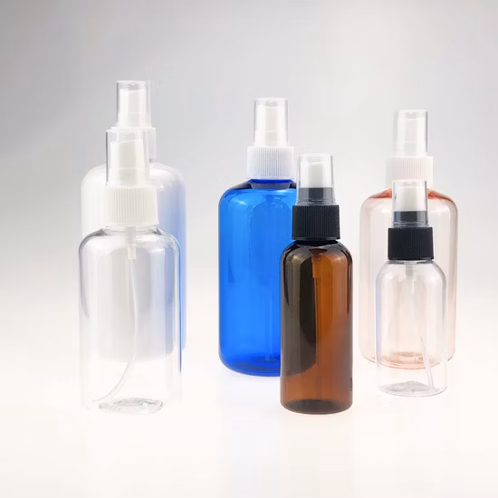 100ml 120ml 200ml 250ml 빈 플라스틱 스프레이 애완 동물 에어리스 로션 화장품 향수/샴푸/손 소독제/헤어 오일 스포이드 폼 펌프가 있는 원형 포장 병